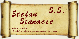 Stefan Stanačić vizit kartica